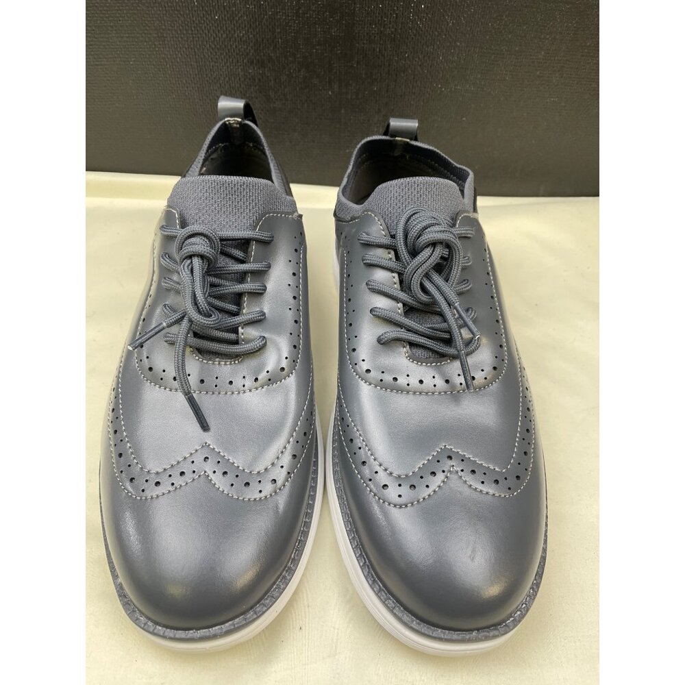 Gubarun Men's Gray WIng Tip Casual Loafers Slip on Shoes Size 43 -US10 SKU 6235